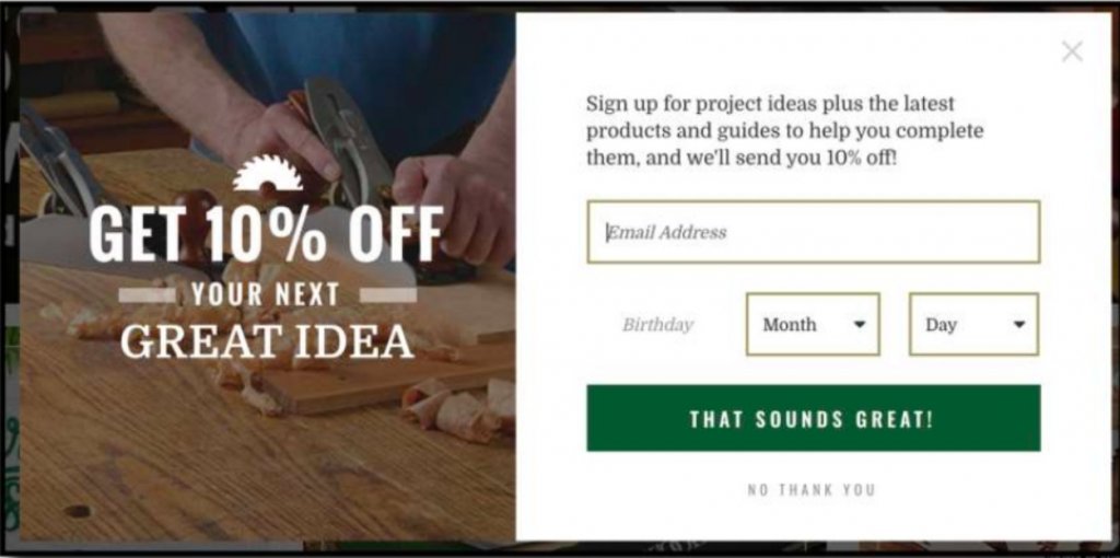 Optimized Copy On The Pop Up To Collect Email Ids