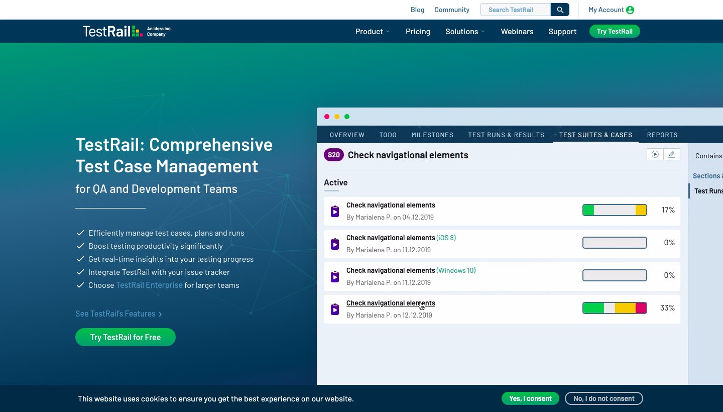 Testrail CRO Tool for prioritization