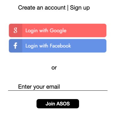 Example of sign up by VWO