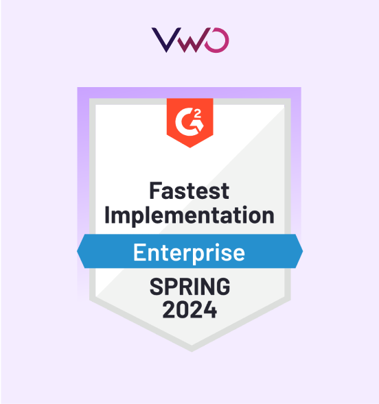 VWO racked up 'Fastest Implementation' badge in Enterprise Index Award.