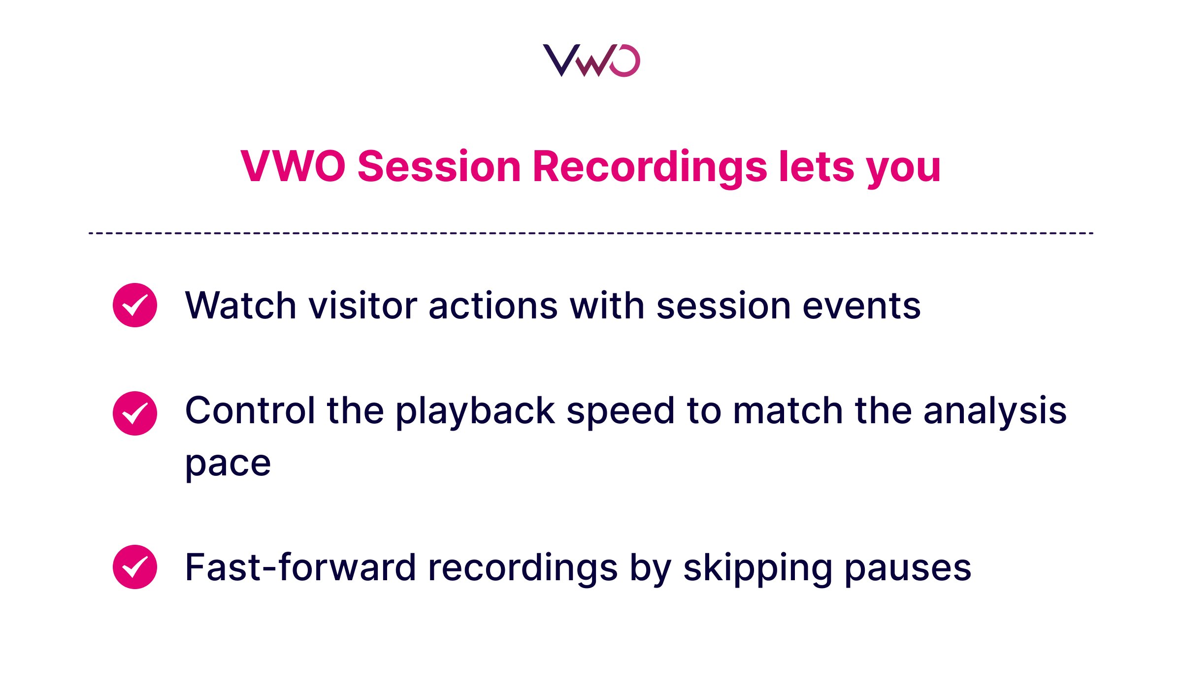 Infographic on benefits of VWO session recordings 