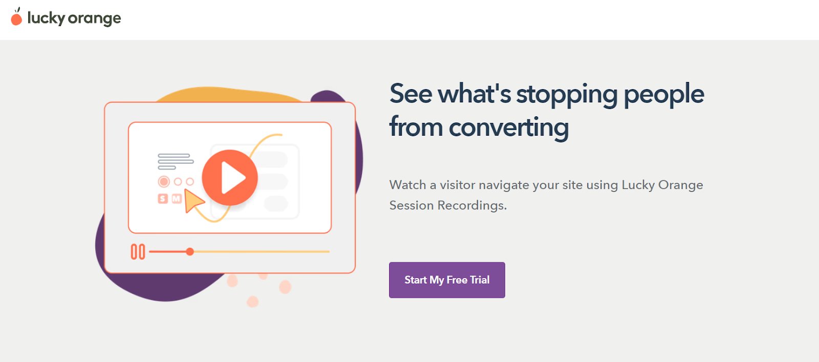 #4 Best Session Recording Tool - Lucky Orange webpage
