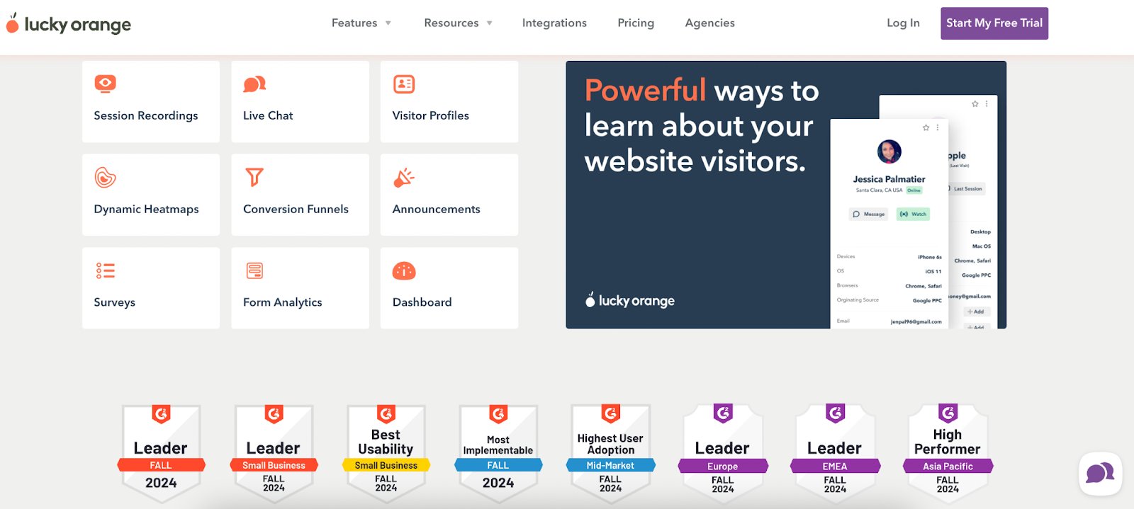 #7 Behavior Analytics Tool | Lucky Orange