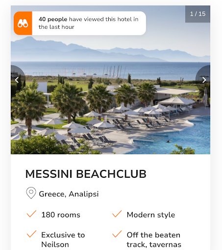 Neilson Holidays New Search Results Page On Mobile