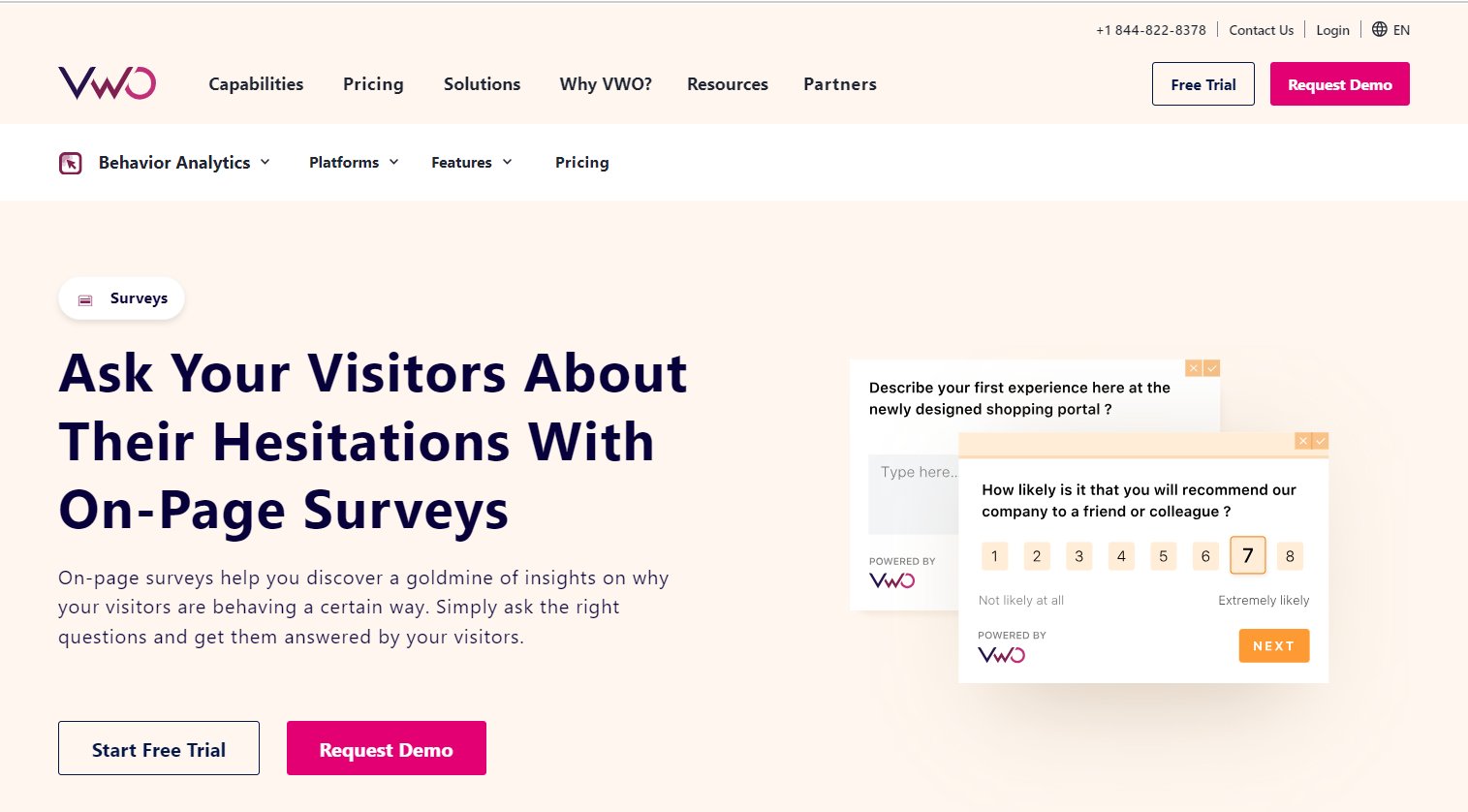 Best Online Survey Tools - #1. VWO