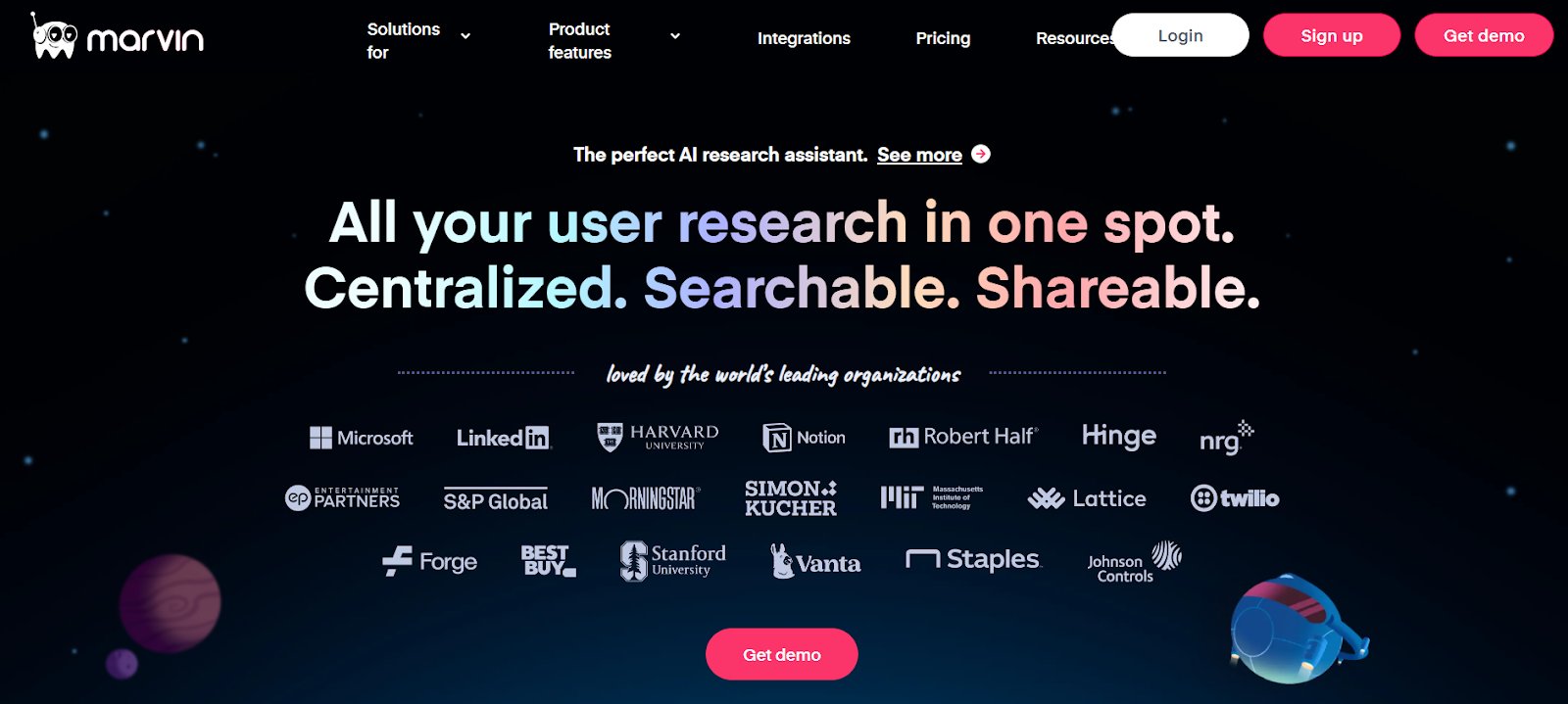 UX research tools for UX research repository | #3. Marvin