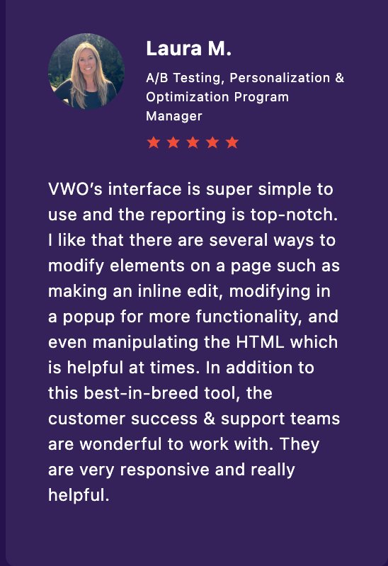 Sales Funnel Software | VWO Testimonial