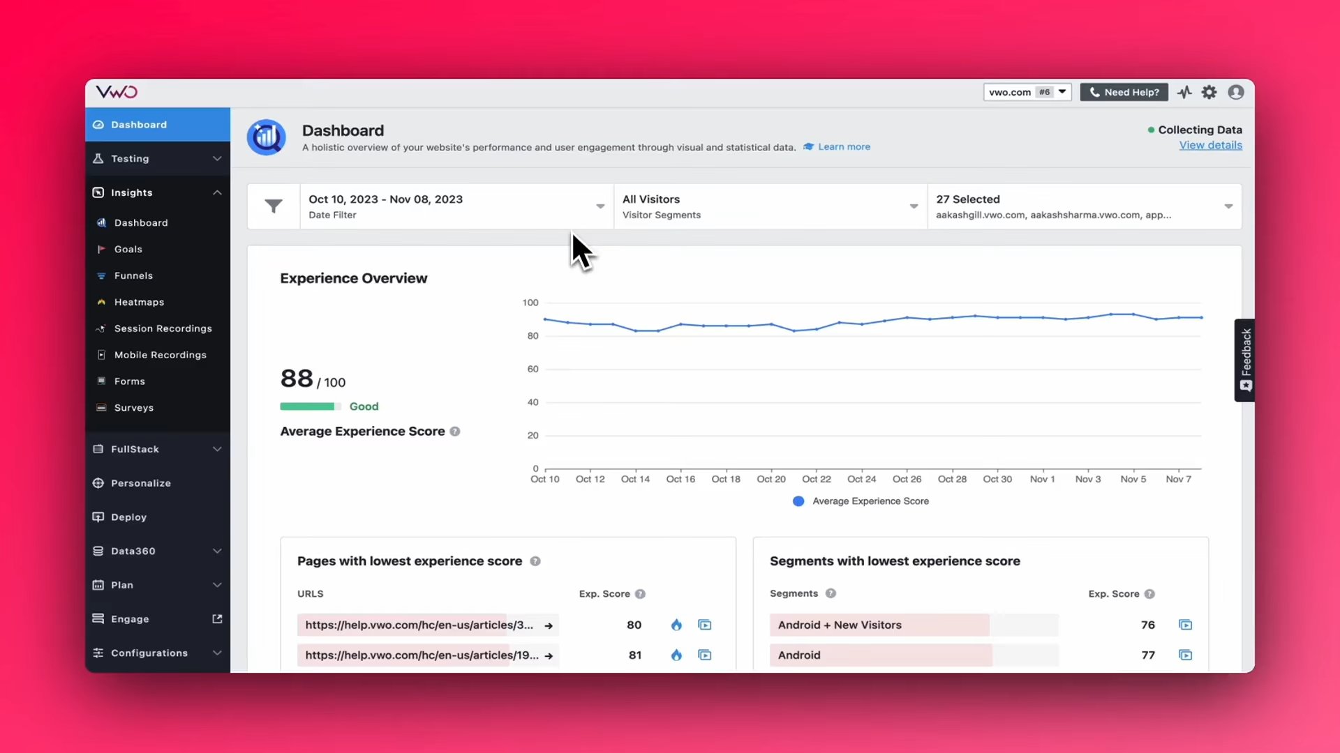 Insights Dashboard