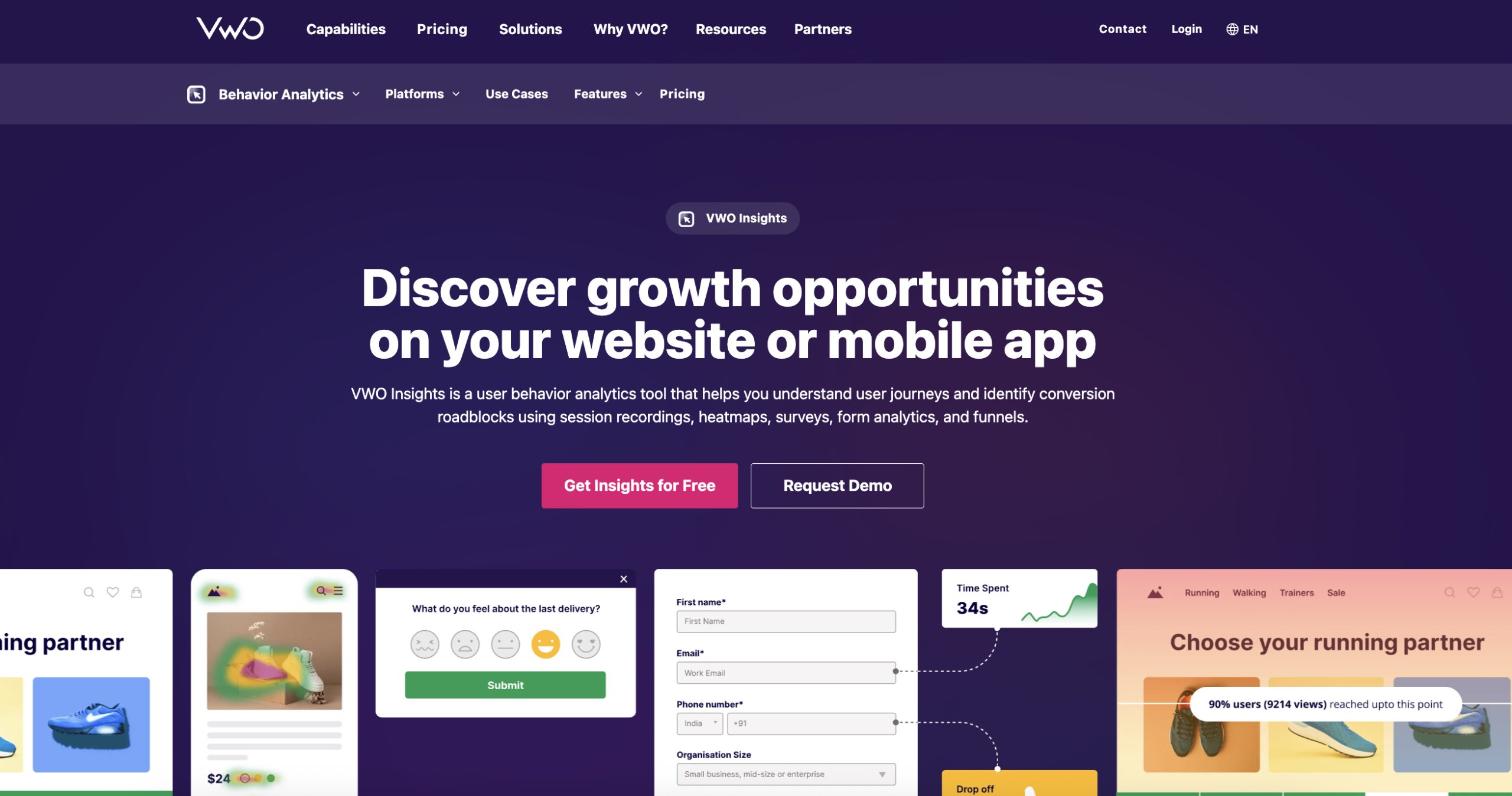 Top Sales Funnel Software: #7. VWO (User behavior analytics)