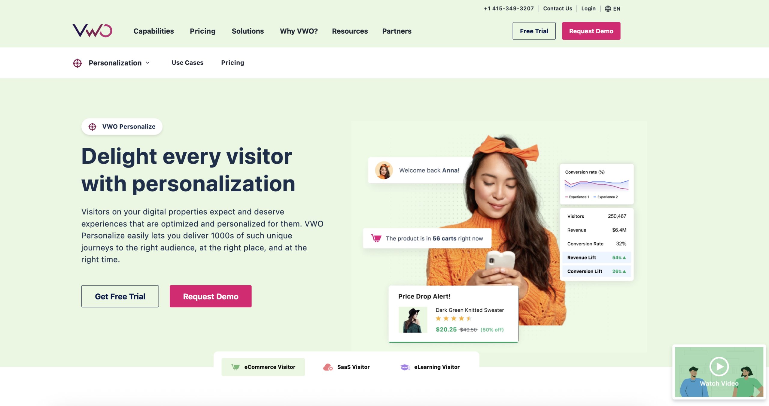 Top Sales Funnel Software: #7. VWO (Personalization)