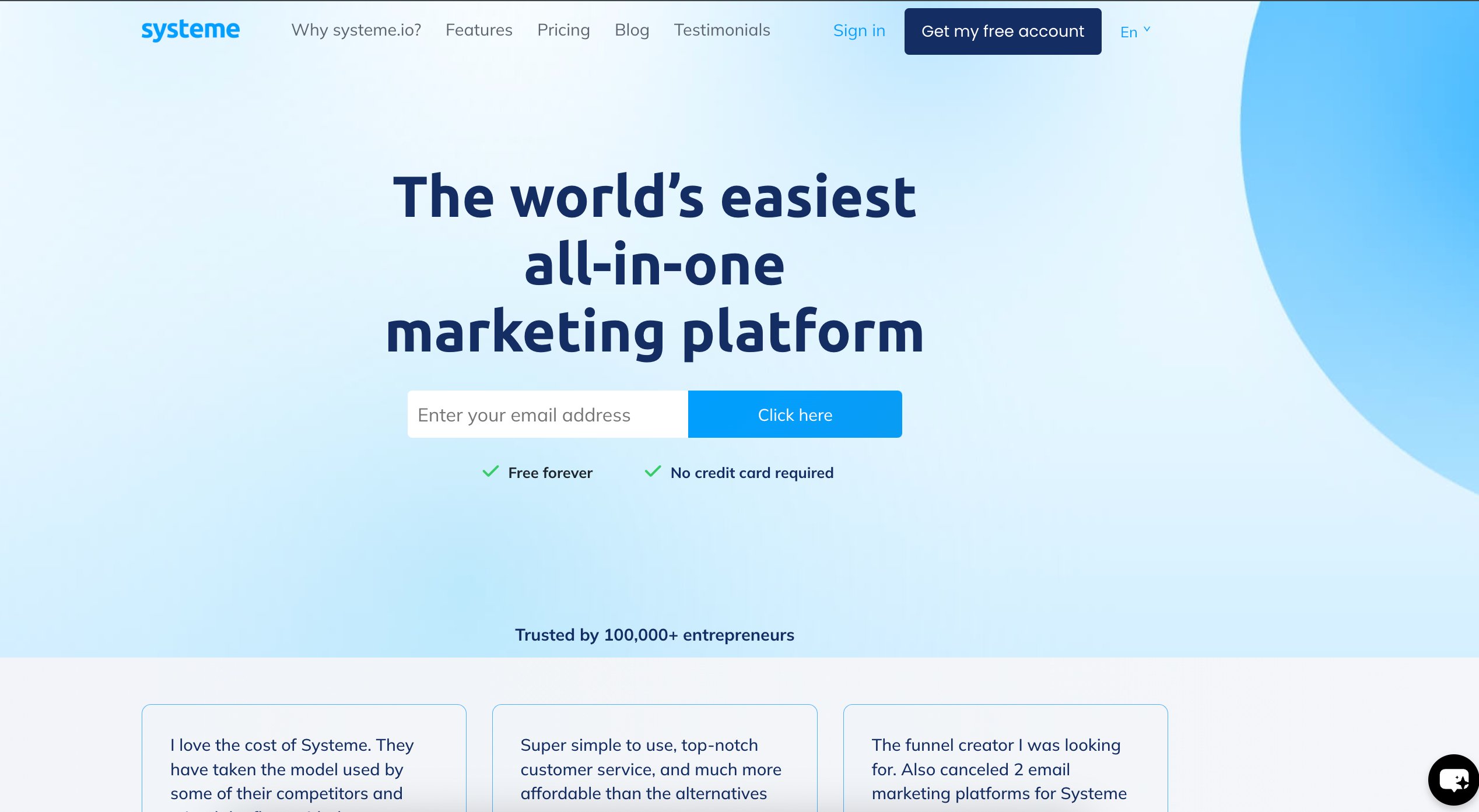 Top Sales Funnel Software: #3. Systeme.io