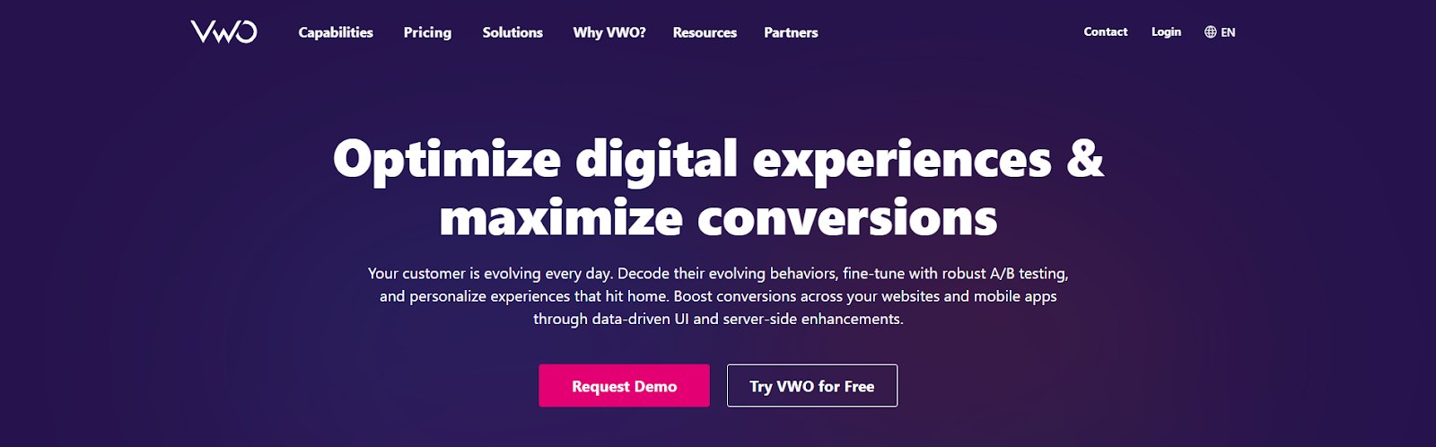 VWO - The Multi-Dimensional Optimization Suite