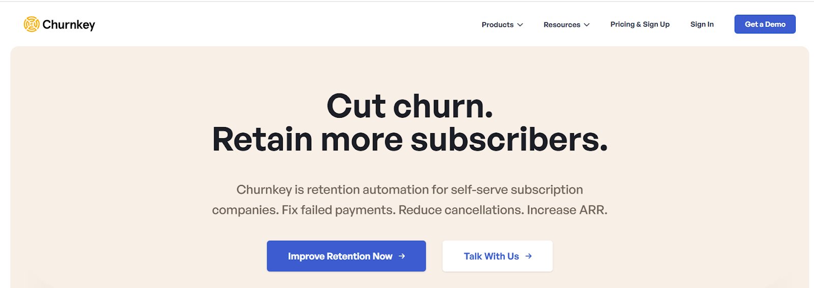 Best Churn Management Software | 
#3. Churnkey