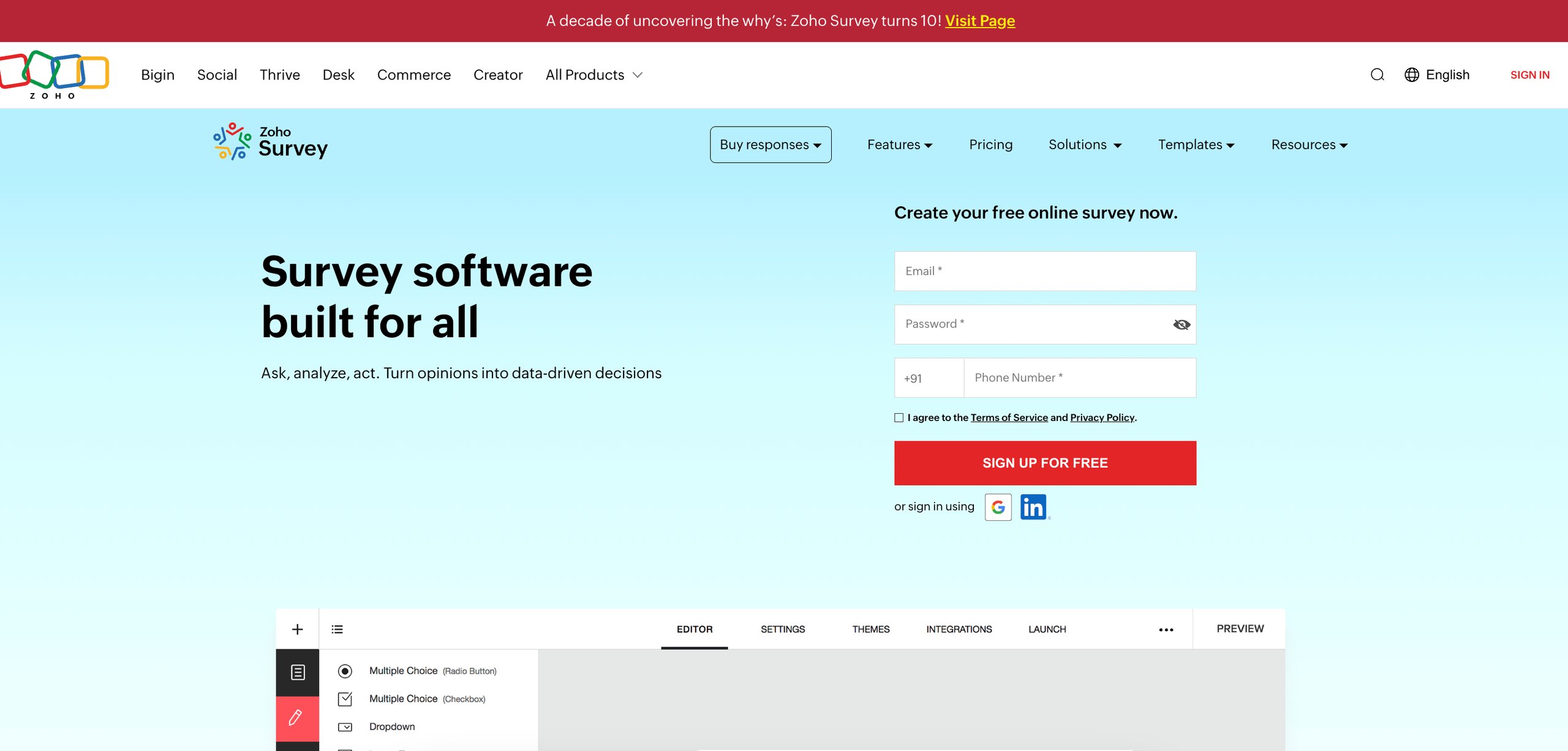 Best Automated Survey Platforms | #2. Zoho Survey