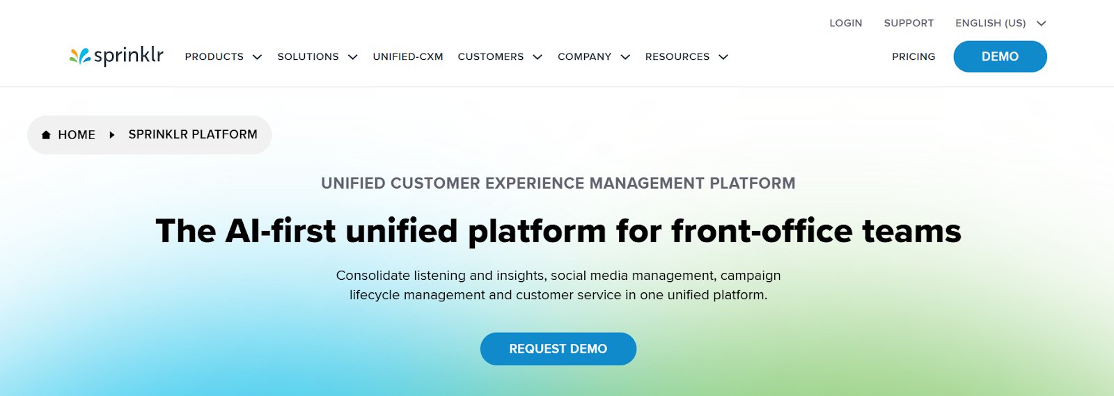 Top Customer Experience Platforms | #8. Sprinklr