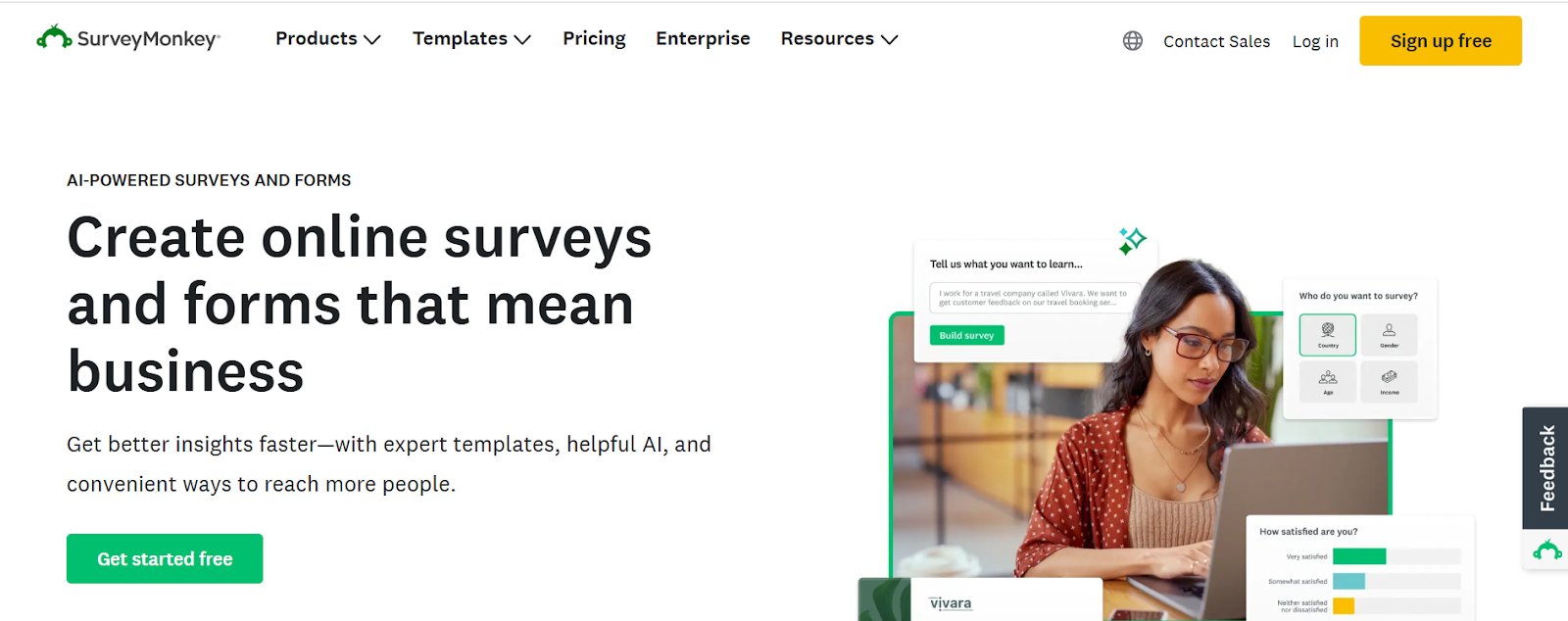Best Customer Feedback Analytics Software | #1. SurveyMonkey