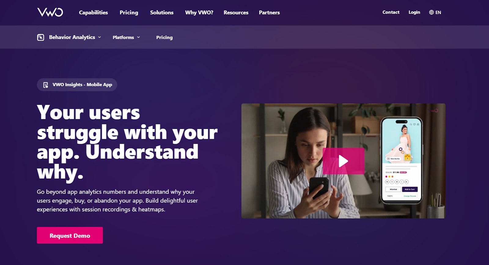 Mobile App Usability Testing Tools | #3. VWO