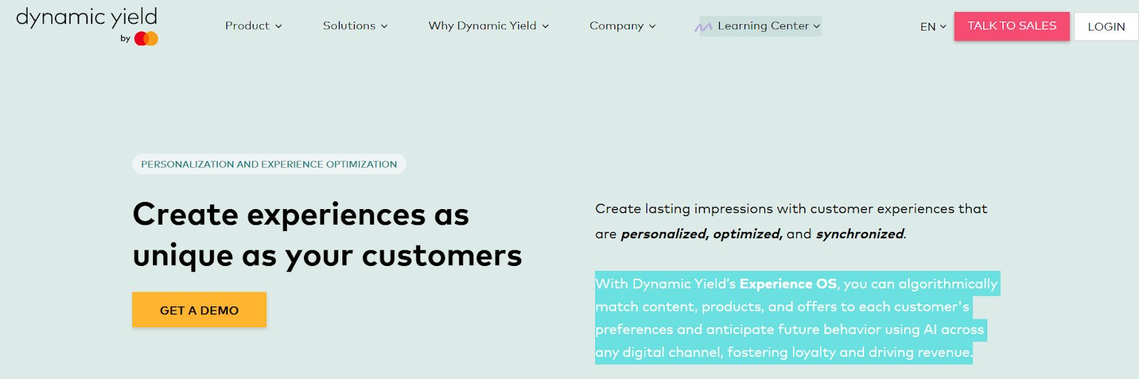 Enterprise Personalization Solutions | #2. Dynamic Yield