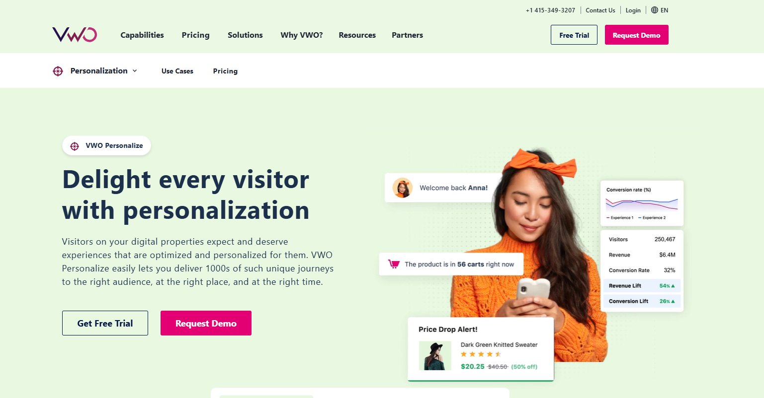 Enterprise Personalization Solutions | #4. VWO