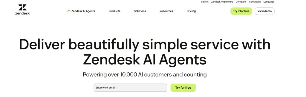 Free trial forms – Zendesk