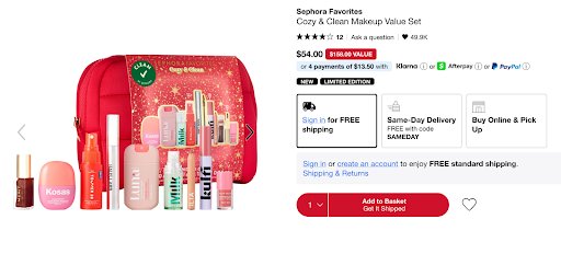 Sephora gift bundles
