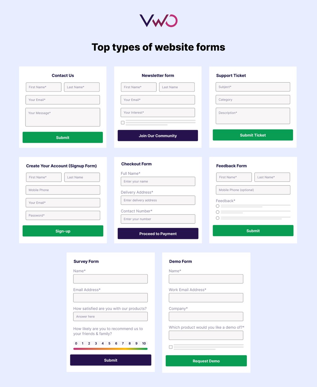 12 Website Form Examples That Improve User Interaction | VWO