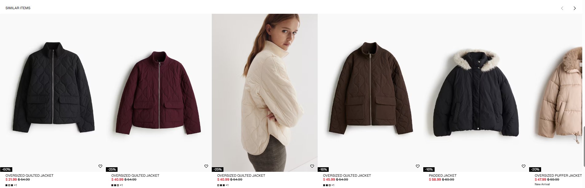 H&M - Reactive content