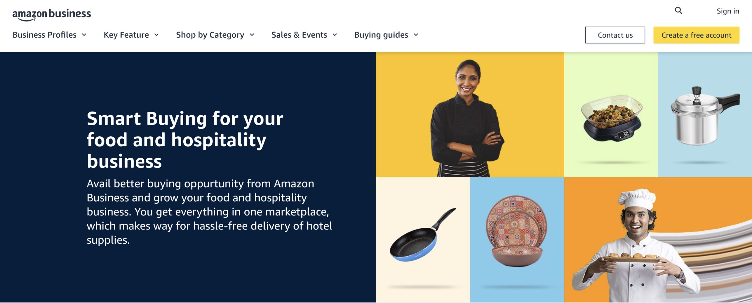 Amazon Business Personalized Landing Page