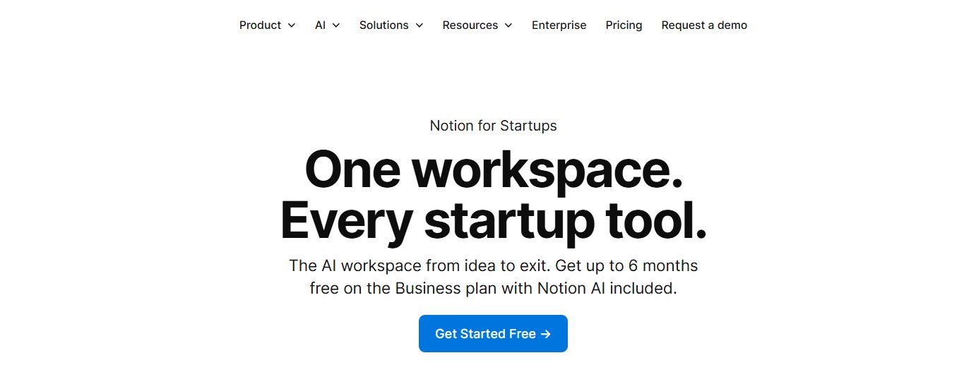 Notion for Startups