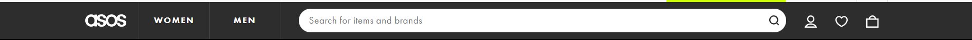 ASOS search bar