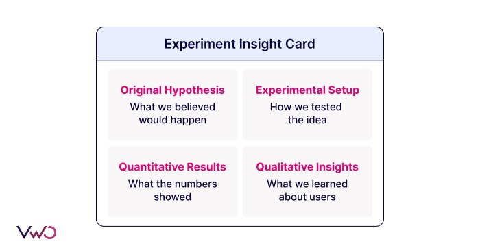 Documenting experiment insights for the team