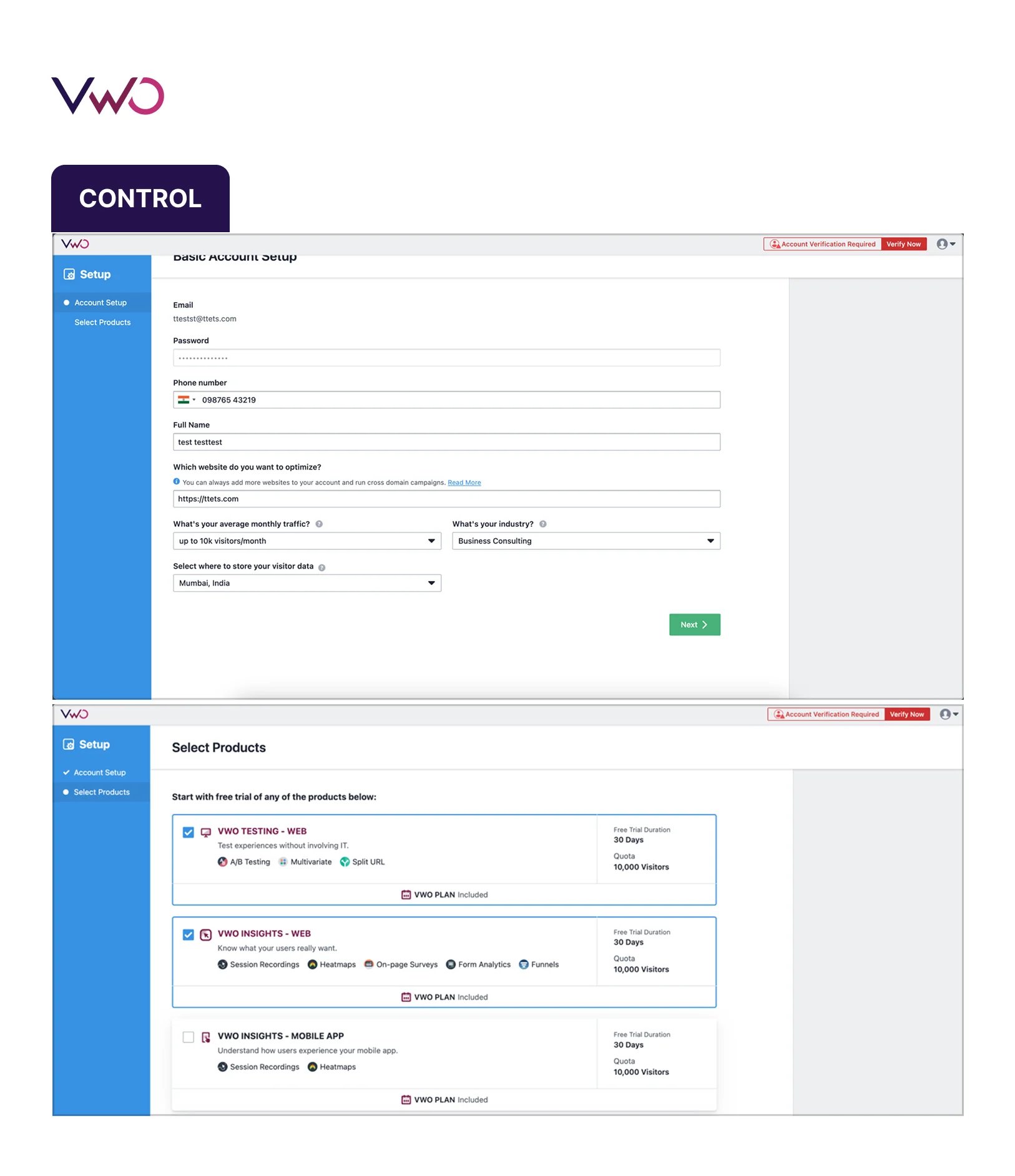 VWO Case Study Control