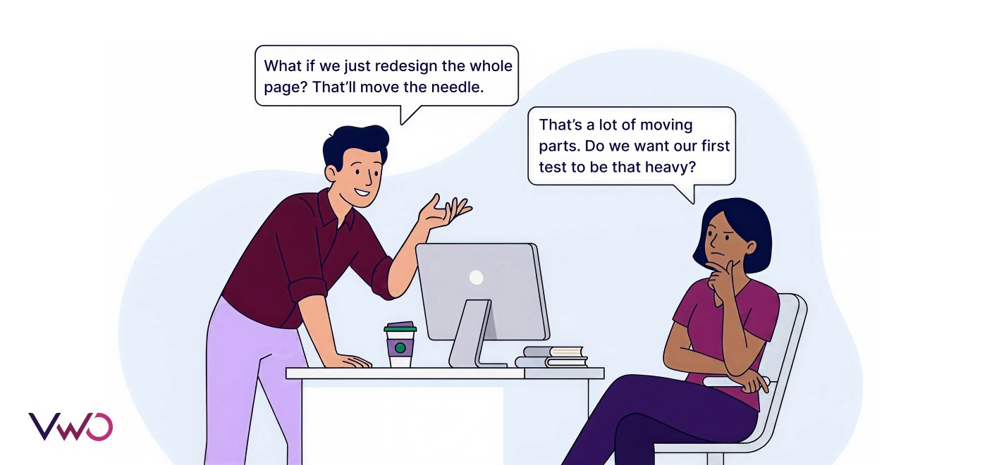 Focus on small tests that drive a huge impact