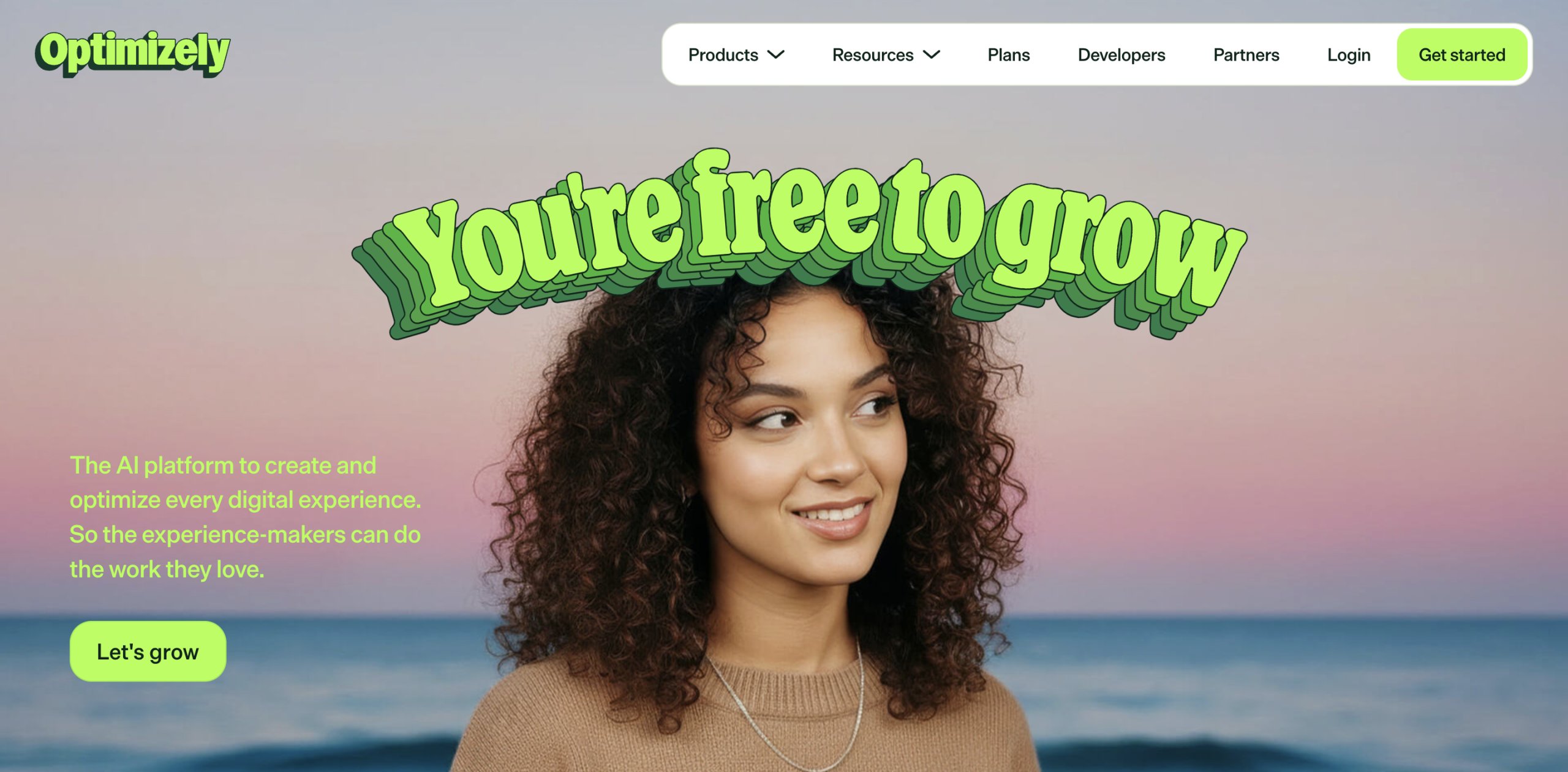 Optimizely home page