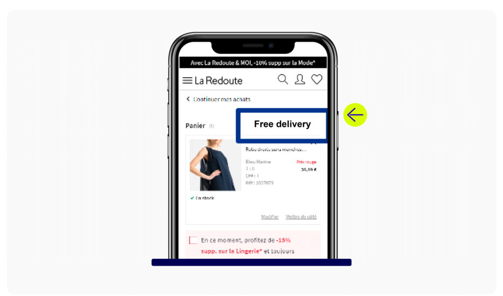Shout about free delivery