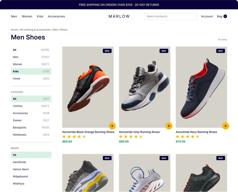 AI recommendations highlighting products from brands shoppers frequently browse and purchase.