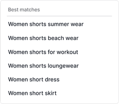 AI-powered semantic search delivering relevant product results based on shopper intent instead of exact keywords.