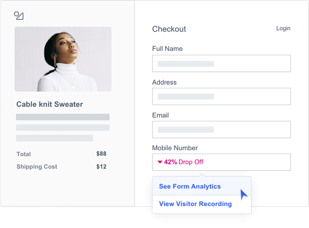 VWO form analytics for your ecommerce store