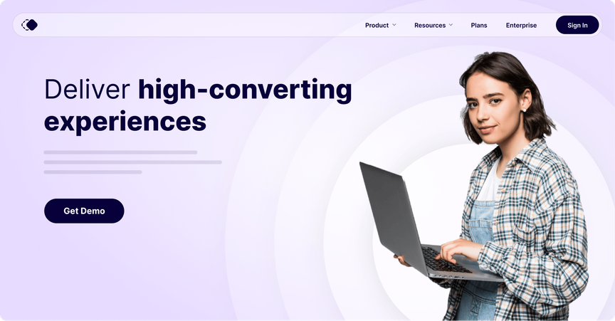 User behavior analysis base layout with content and sidebar