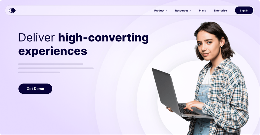 User behavior analysis base layout with content and sidebar