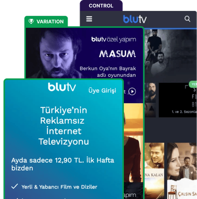 a/b test on Flos website