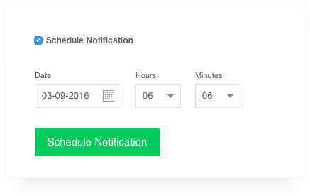 schedule feature present in push notifications