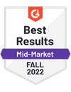 G2 Best Results Mid Market Fall 2022