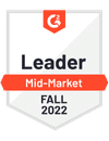 G2 Leader Mid Market Fall 2022