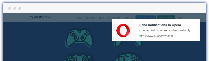 Opera Browser Push Notification