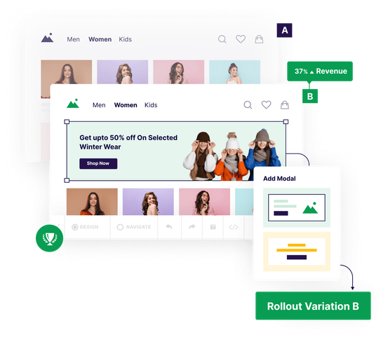 A/B, multivariate and split testing by VWO Testing