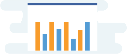 illustration showing a bar graph to highlight metrics