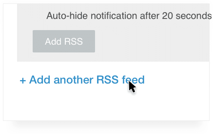 a screenshot of add more rss