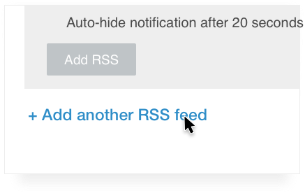 a screenshot of add more rss