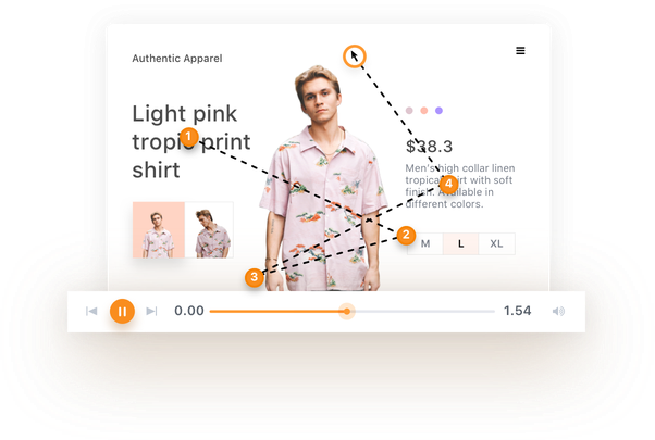 an illustration showing session recordings within VWO